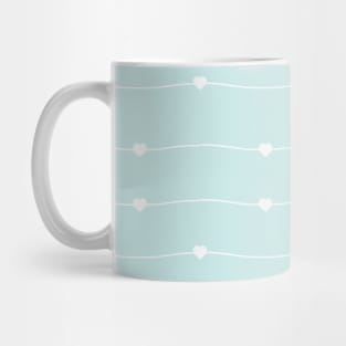 Pastel Lines with Hearts Mug